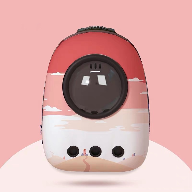 BAGRIOUS Tas Ransel Kucing Astronot Transparan Murah Pet Cargo Cat Bag Carrier Tas Gendong Kucing Travel Capsule Backpack Kapsul Tas Hewan Peliharaan Kelinci Hamster Sugar Glider Waterproof Anti Air Tempat Kandang TK-FC-TK-FC17