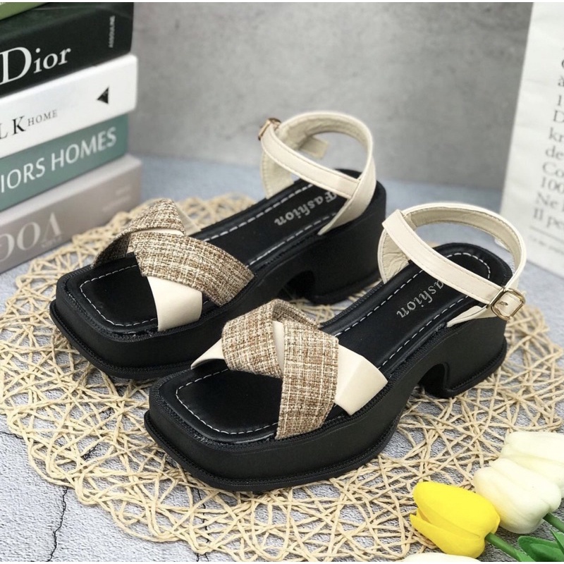 Wedges A009 sendal wanita import realpict