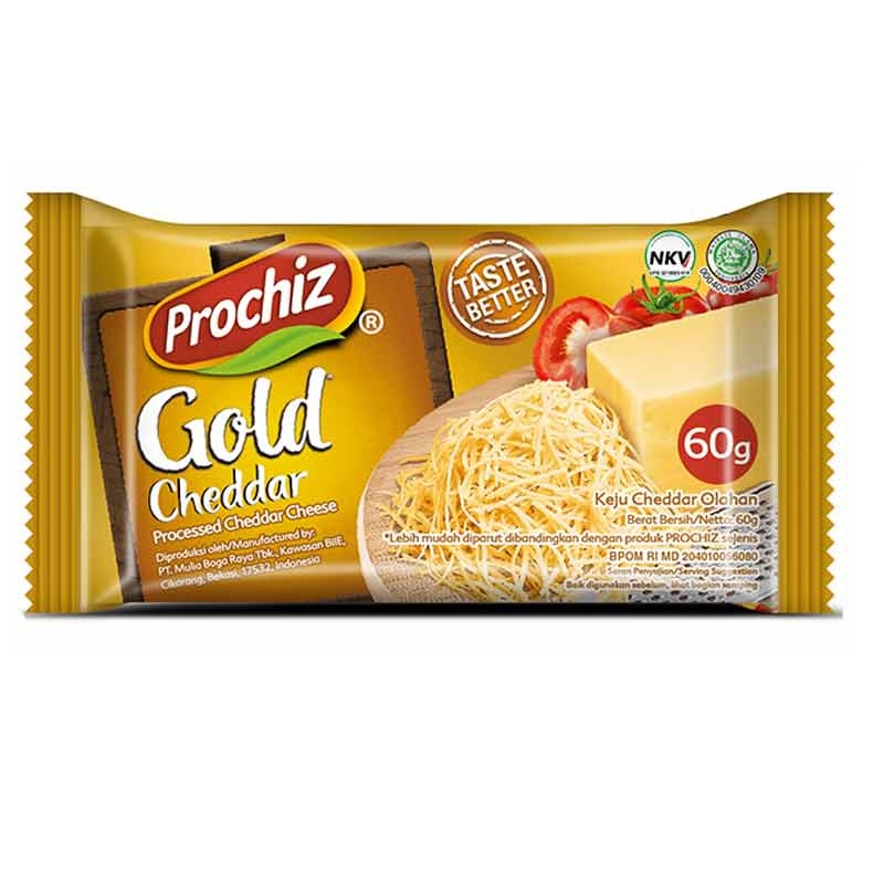 

PROCHIZ Gold Cheddar Cheese 60g - Keju Chedar Kemasan Kecil