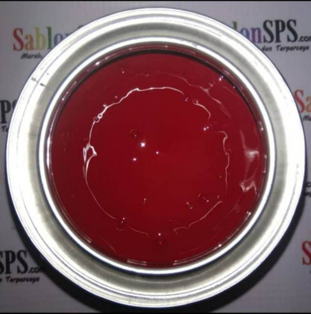 Tinta Sablon PVC Solvent Based 200 gr Merah Red Kertas/ Vinyl/ Akrilik/ Kulit Sintetis