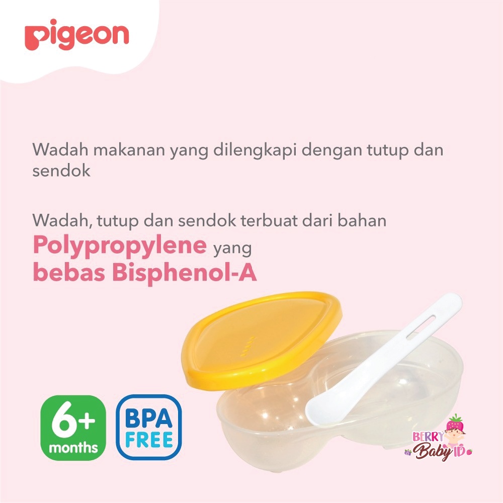 Pigeon Feeding Dish Bowl Mangkok MPASI Bayi Grinder Wadah Makan Sendok Berry Mart