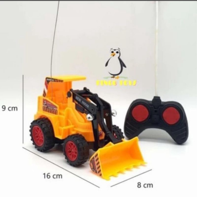 rc remot mobil truck set backhoe alat berat kuning 981