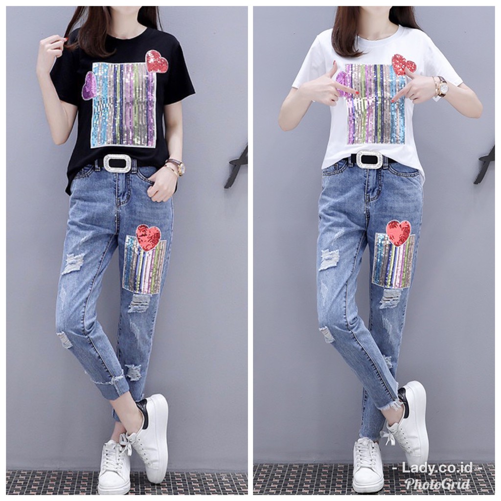 SETELAN SET CELANA JEANS / CELANA JEANS SET / SETELAN JEANS
