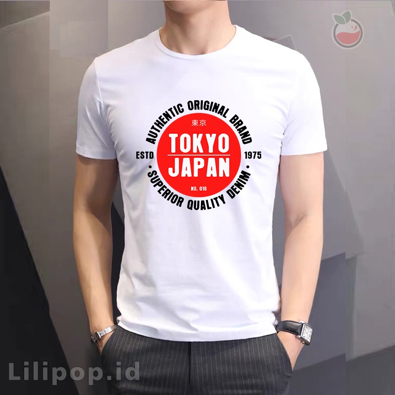 Lilipop Kaos Pria Tokyo Japan Rising Baju Distro Basic Tshirt Kasual