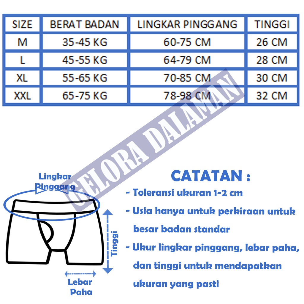 1Pcs Boxer Pria Celana Dalam Underwear