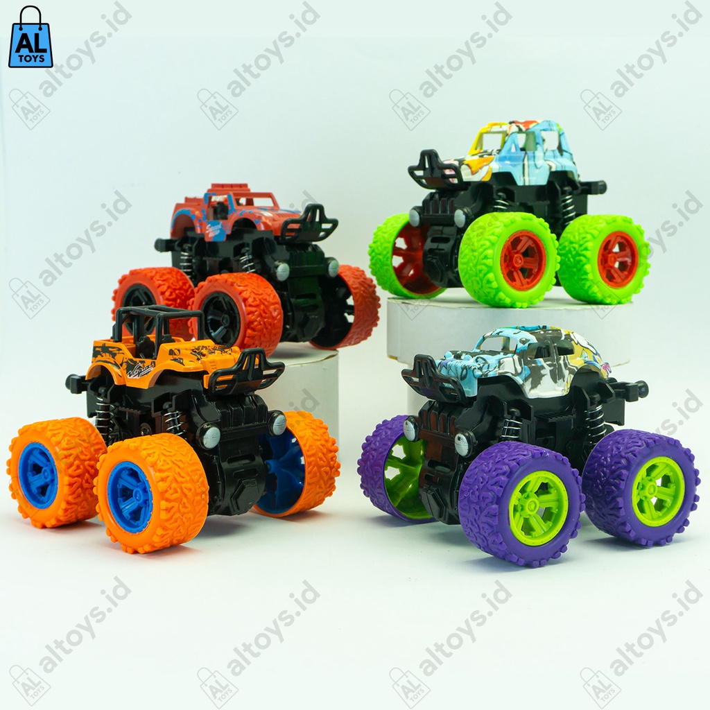 Mainan Anak Mobil Truck Monster Zap Dinosaurus Mainan Mobil Jeep Off Road 4 Drive Inertial Bigfoot