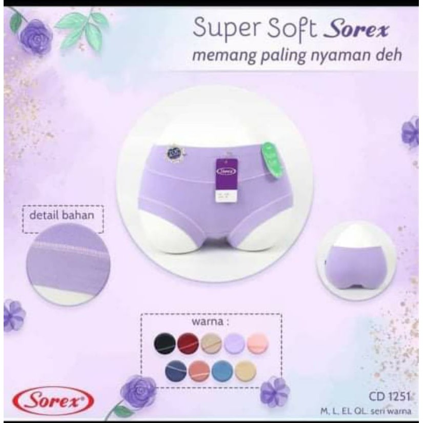 CD  Sorex 1251 SuperSoft Celana Dalam Wanita berkualitas Nyaman
