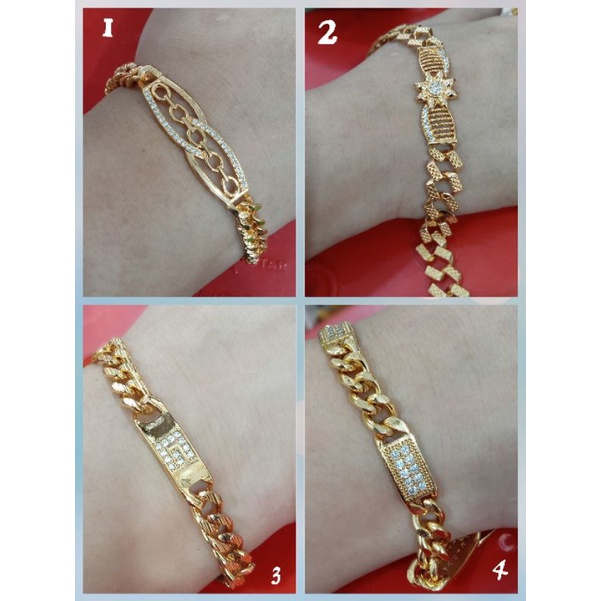 XC009.Gelang tangan wanita xuping berlapis emas dengan mata zircon uk18cm.