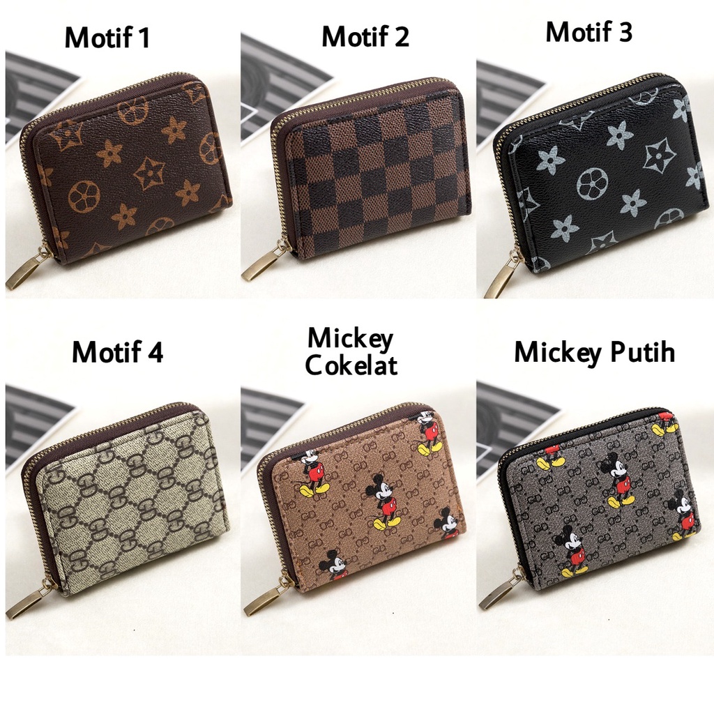 ONLYONE12 Dompet Mini Motif / Wallet Mini Motif / Dompet Uang Koin Kartu Muat Banyak / Dompet Wanita Motif Terbaru