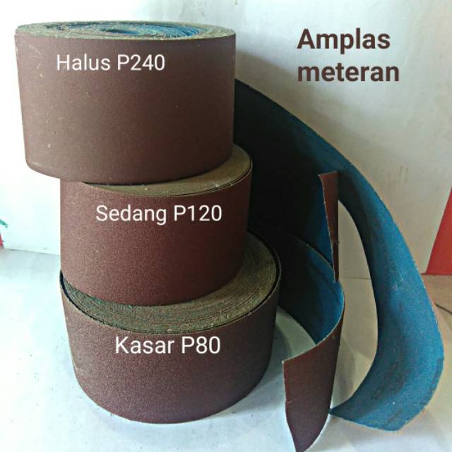 Amplas meteran kasar sedang halus