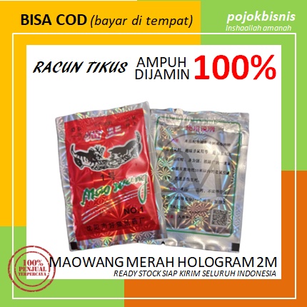 RACUN TIKUS MAOWANG MERAH HOLOGRAM ASLI / RACUN TIKUS SANGAT AMPUH