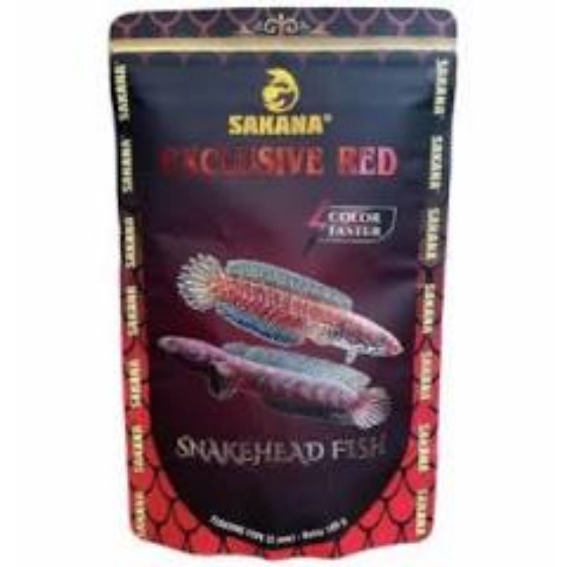 SAKANA EXCLUSIVE RED PELET IKAN CHANA 100gr 3mm MAKANAN IKAN PELLET FISH FOOD