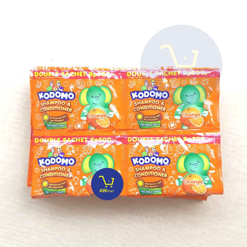 KODOMO SHAMPOO &amp; CONDITIONER SACHET RENCENGAN (ISI 12 SACHET X 2 PCS X 5ML) GEL