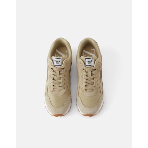 ZARA WOMAN SUEDE LEATHER TRAINERS SNEAKERS SHOES (NEW ORIGINAL STORE)