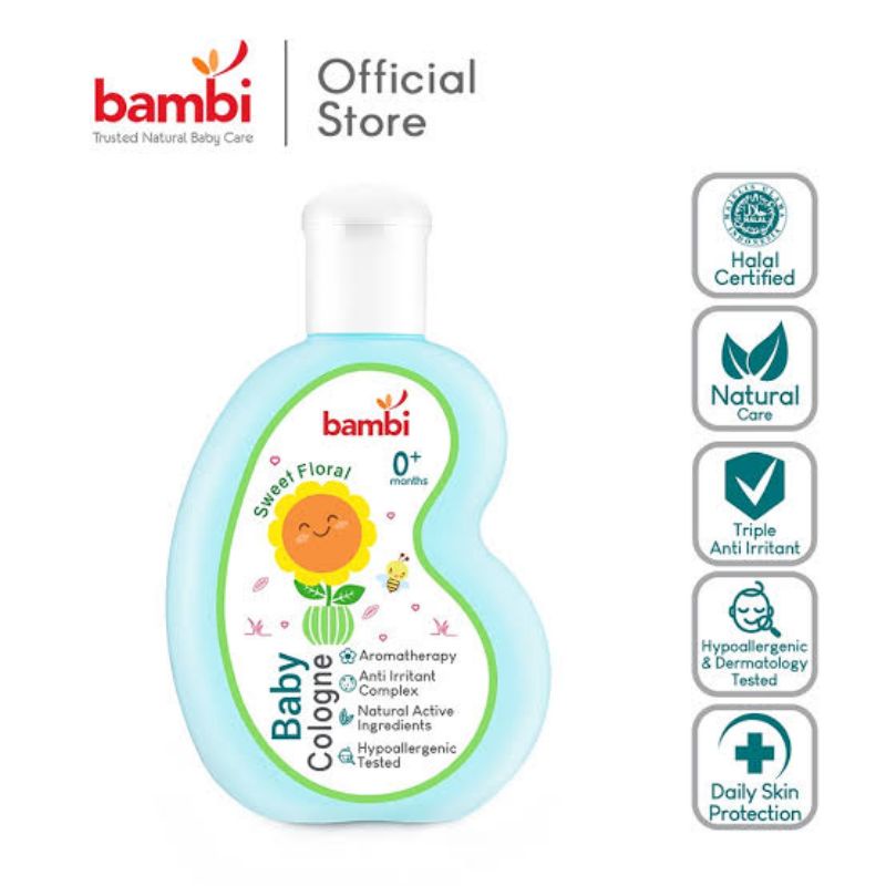 Bambi Baby Cologne 100 ml / Minyak Wangi Bayi / Minyak Wangi Bambi