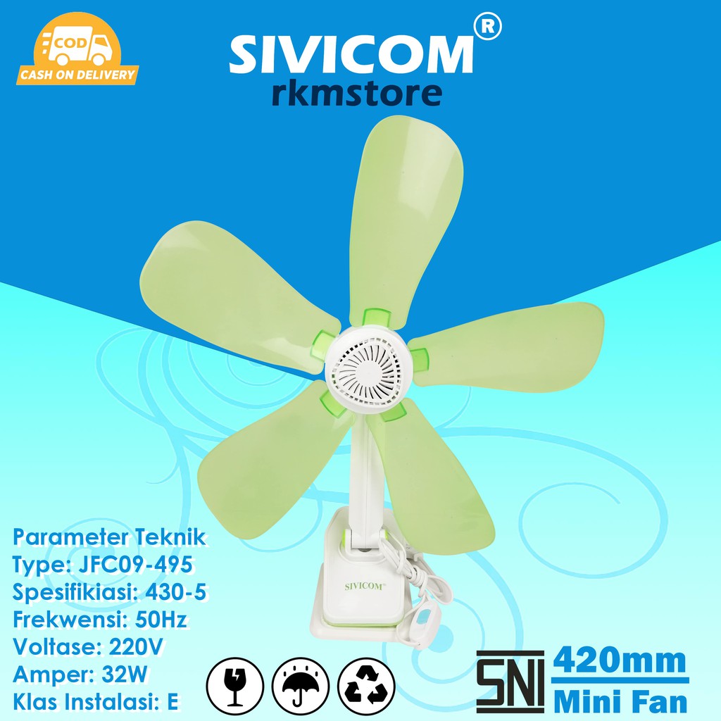 Kipas Angin Jepit MINIFAN 32watt - SIVICOM