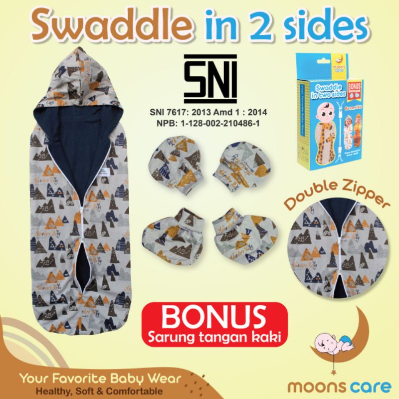 SNI Bedong Bolak Balik Dita Moons Care (2 sides) motif