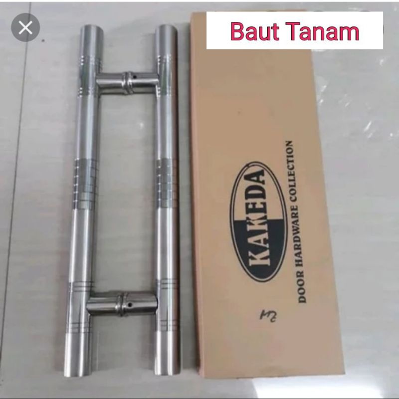 Baut Tembus &quot; Handel Pintu rumah 45cm stainless tembus kaca kayu