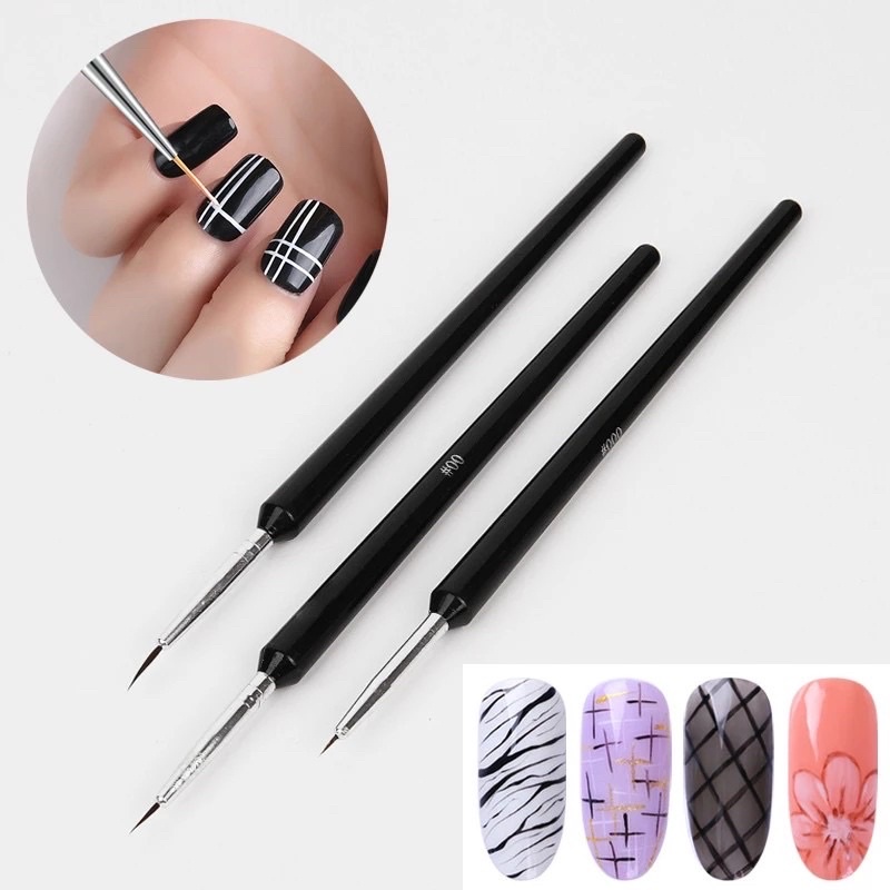 Kuas Nail Art / Nail Brush Art 3pcs/set