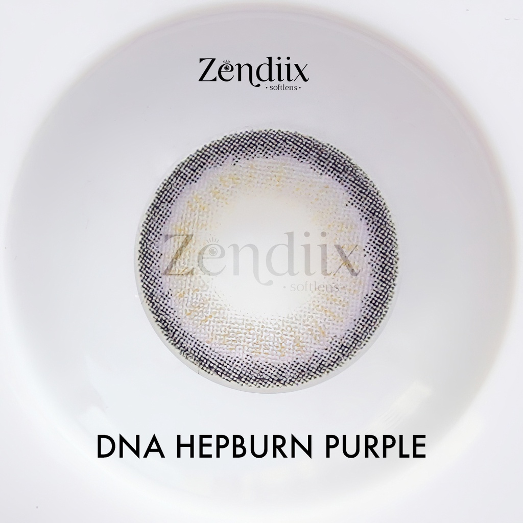 Softlens DNA warna HEPBURN PURPLE 14.5mm Normal Minus