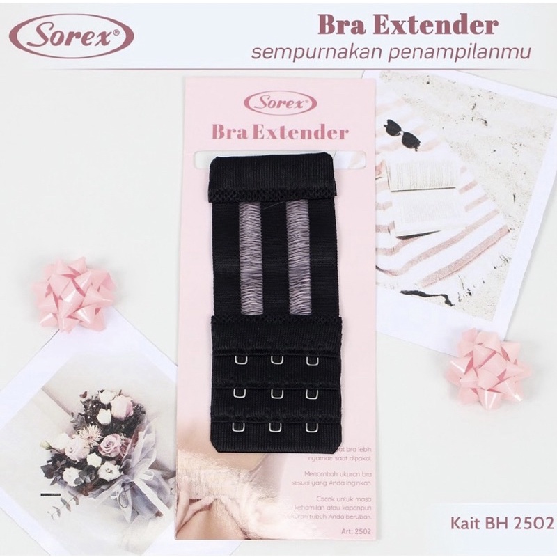 Sambungan Tali BH Bra Extension Kait Dua dan Kait Tiga Sorex Murah