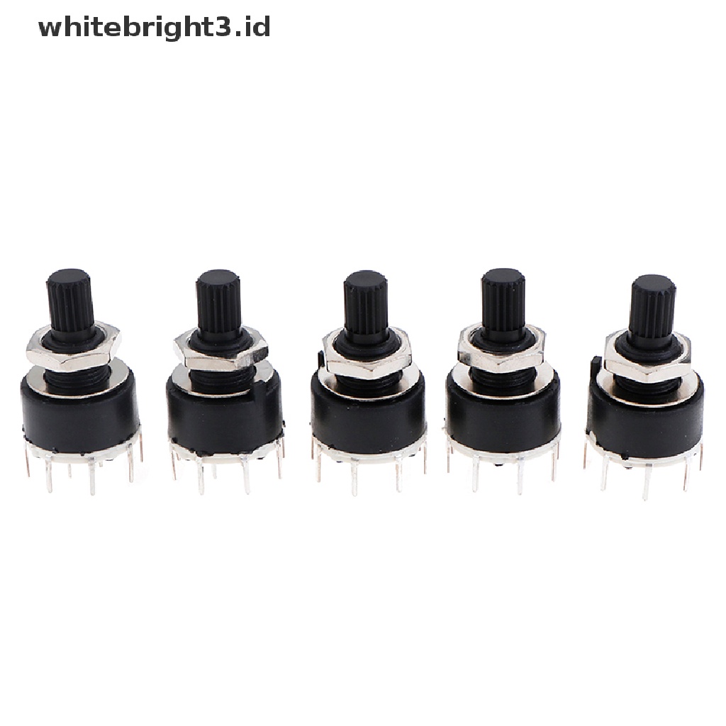 (whitebright3.id) Sr16mm Saklar Rotary Switch 2 Pole 3 4 Posisi 1 Pole 5 6 8 Posisi Axis