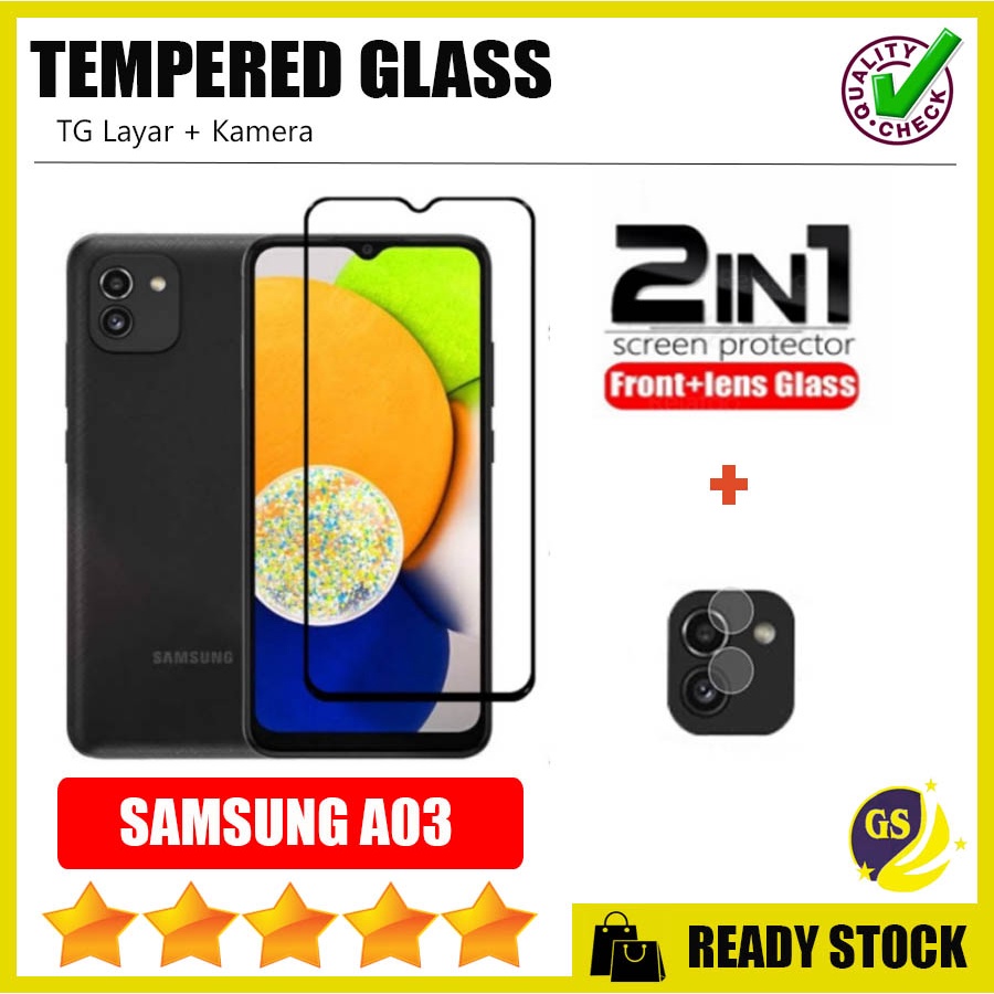 SAMSUNG A03 2022  / SAMSUNG A03 CORE 2022 TEMPERED GLASS CAMERA TG ANTI GORES FULL COVER