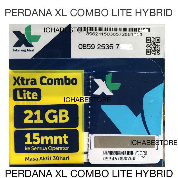Best Seller XL Kartu Perdana Internet 21GB Xtra Combo Lite Hybrid Murah