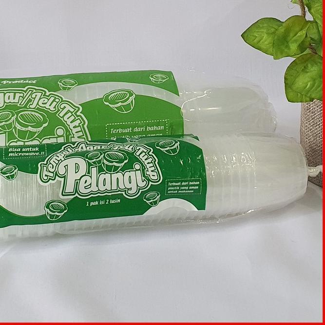 ✹ Cup Puding Pelangi Besar & Kecil isi 24 MURAH/ cup pelangi/ cup pudding/ cup puding bunga ♙