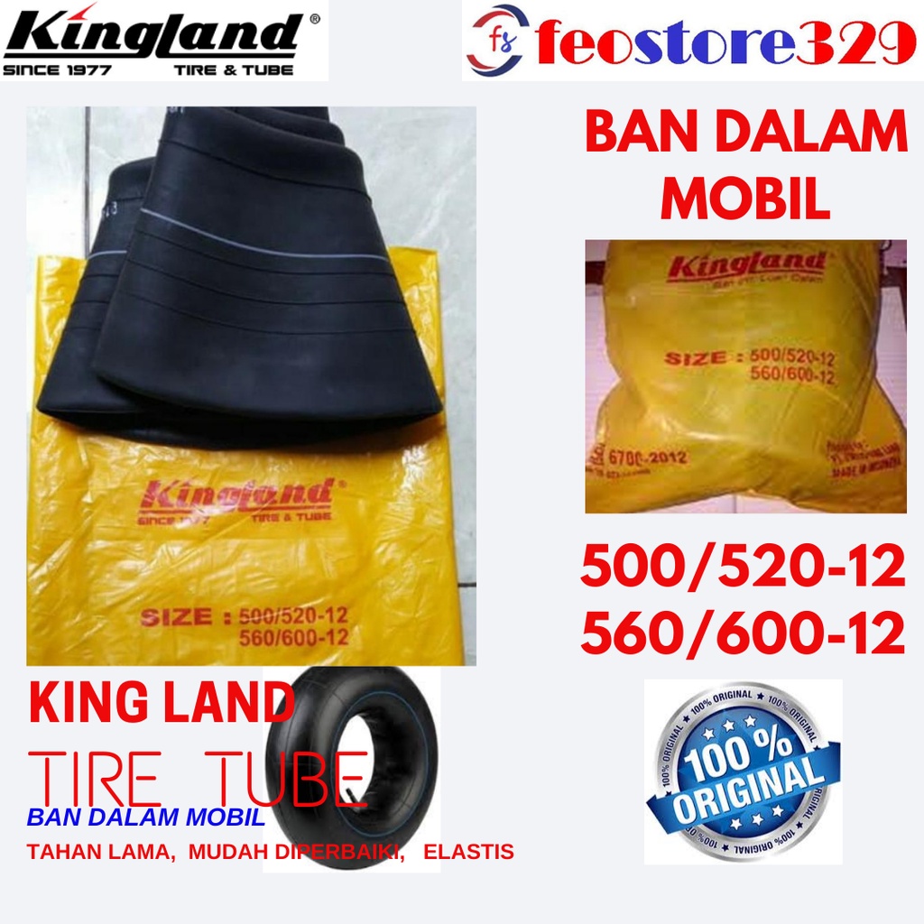 Ban Dalam Mobil Kingland 500-520 R12 560-600 RING 12 Original