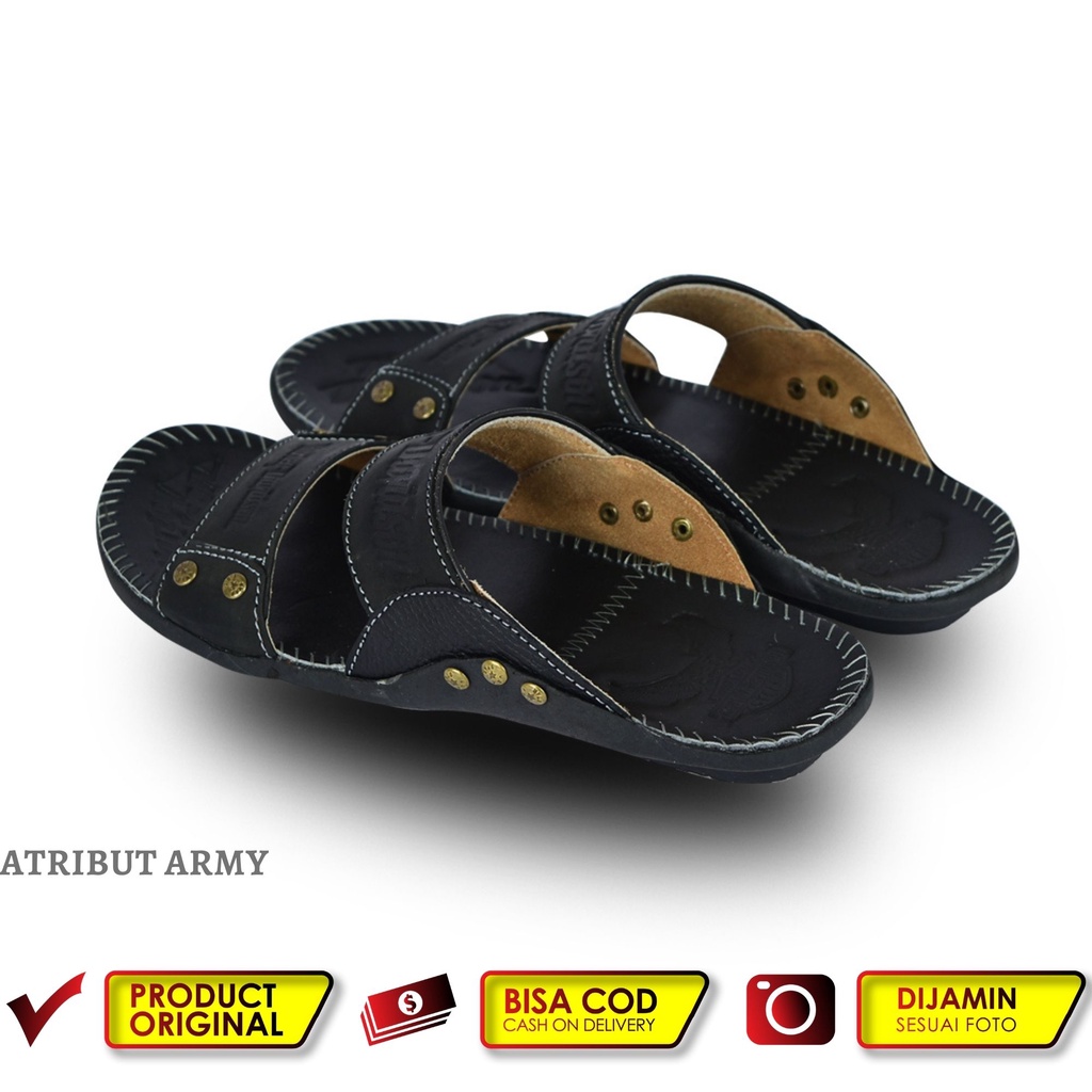 SANDAL KULIT HARLEY DAVIDSON PRIA | SANDAL SLIDE KULIT ASLI FULL UP SENDAL KULIT HARLEY DAVIDSON - SH02