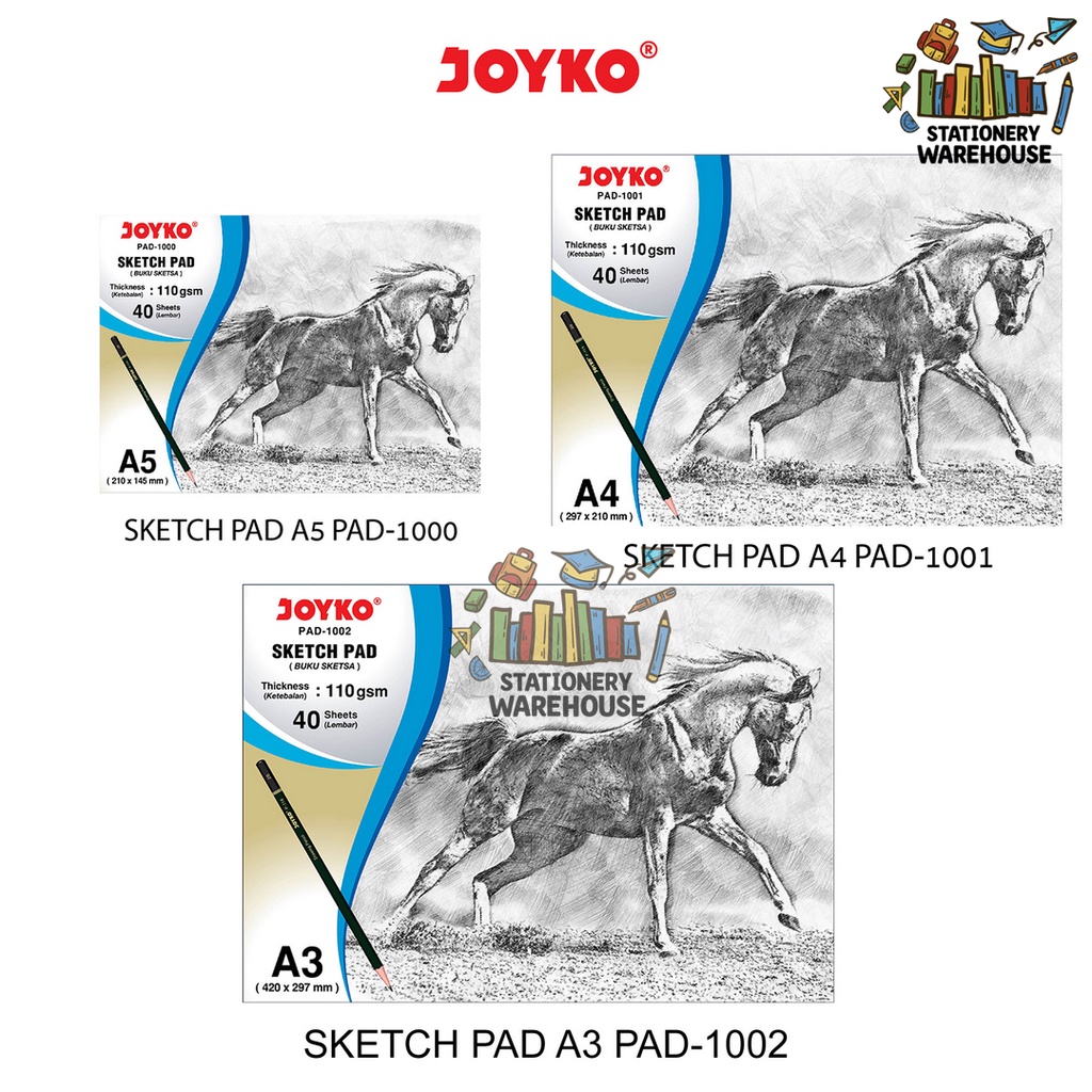 

Joyko Sketch Pad Buku Gambar Sketsa 110 gsm 40 Sheets