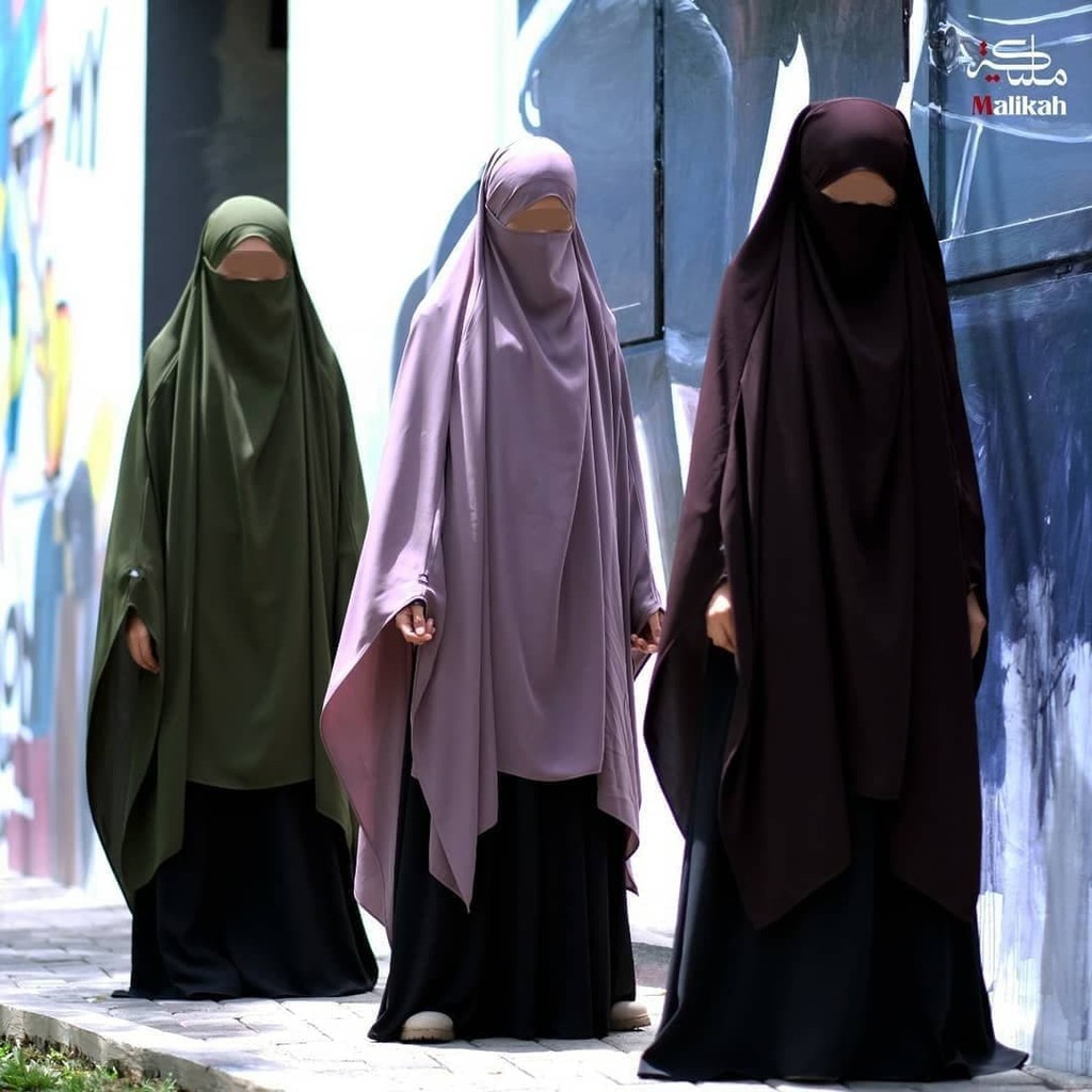 Abaya Malikah French Khimar Essential Shorter Edition