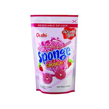 

snak bantal oishi 110g sponge strowberry