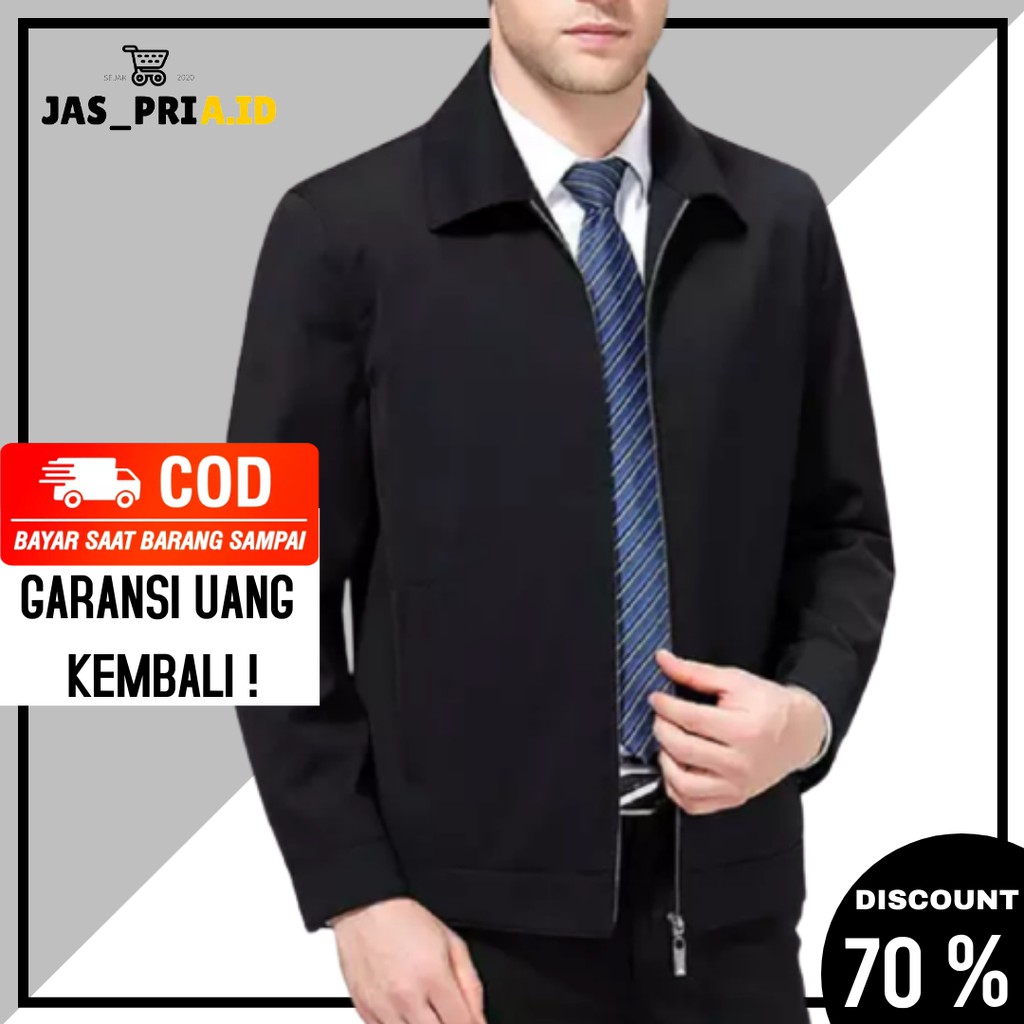 JASKET DOSEN GURU Jaket Semi Jas Formal Pria dengan Bahan Tebal untuk Acara dan Semi Formal Hitam GU