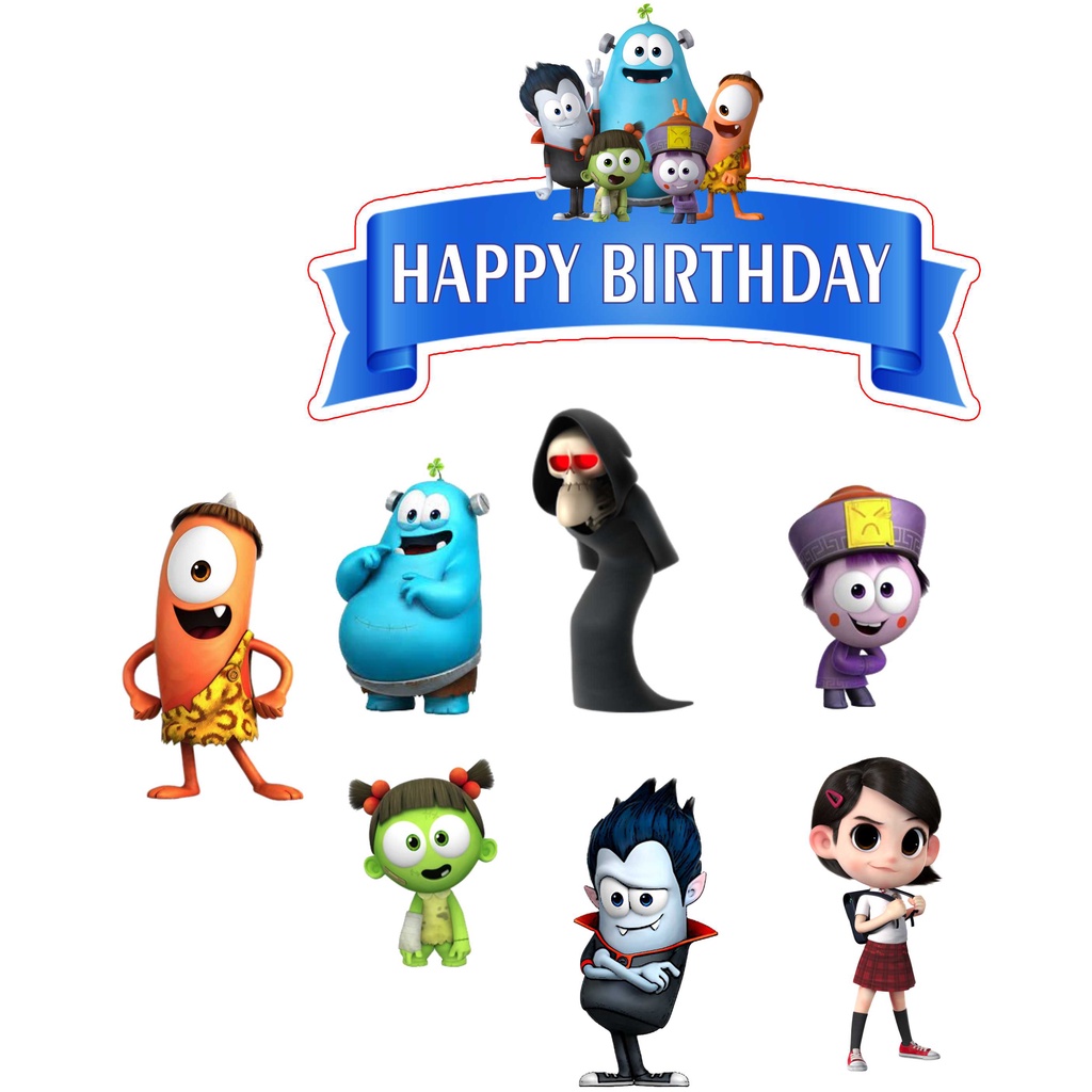 

TOPPER CAKE CUSTOM TOPPER ULANG TAHUN / HIASAN KUE SPOOKIZ