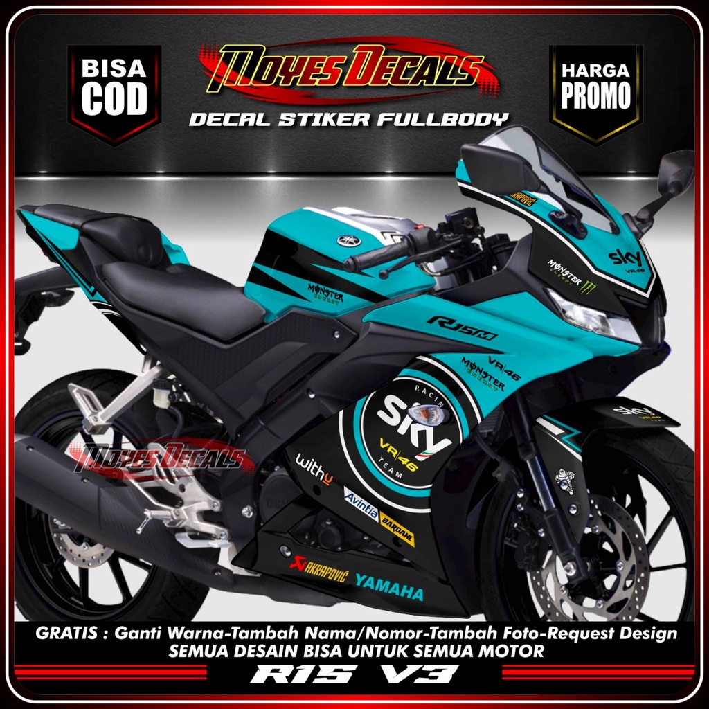 Decal Stiker R15 V3 Motif Sky46 Racing Team
