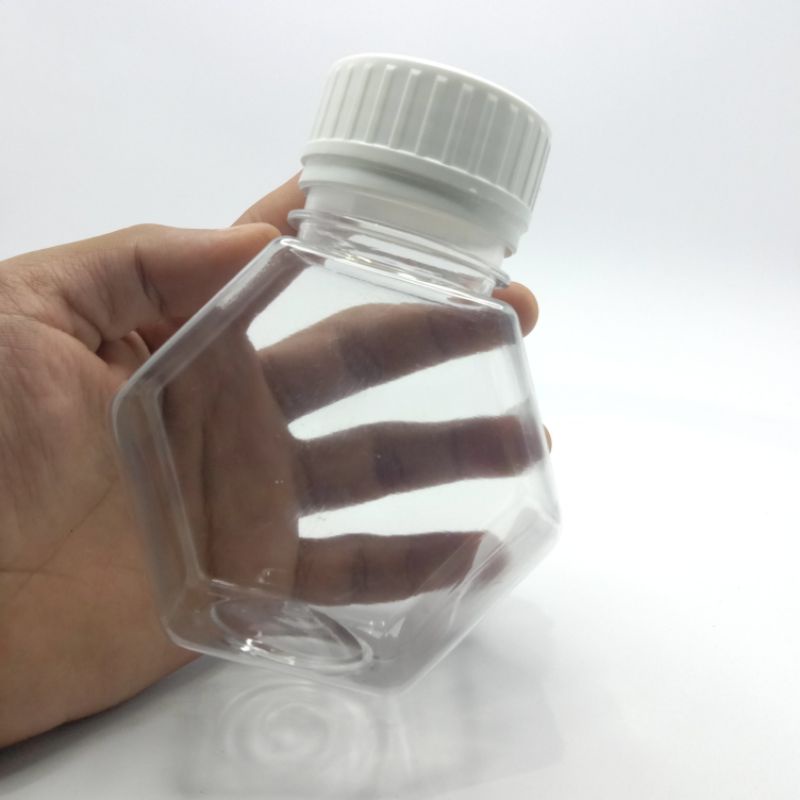 Botol Plastik 250ml/Plastik Bening/Botol Madu Plastik/Botol Plastik Murah/Hexagonal 180ml 250 ml