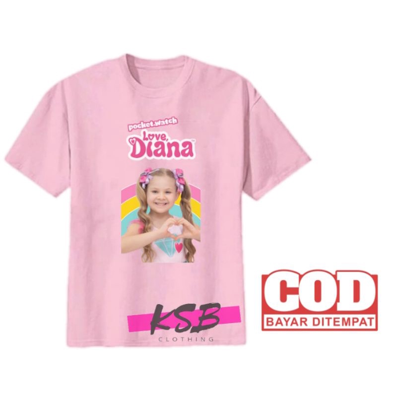 baju kaos anak perempuan LOVE DIANA&KIDS DIANA/kaos anak love diana/kaos anak perempuan usia 11-12 t