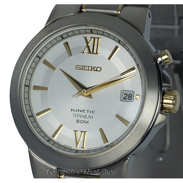 Seiko Kinetic SKA485P1 Titanium Case SIlver Dial | Jam Pria SKA485