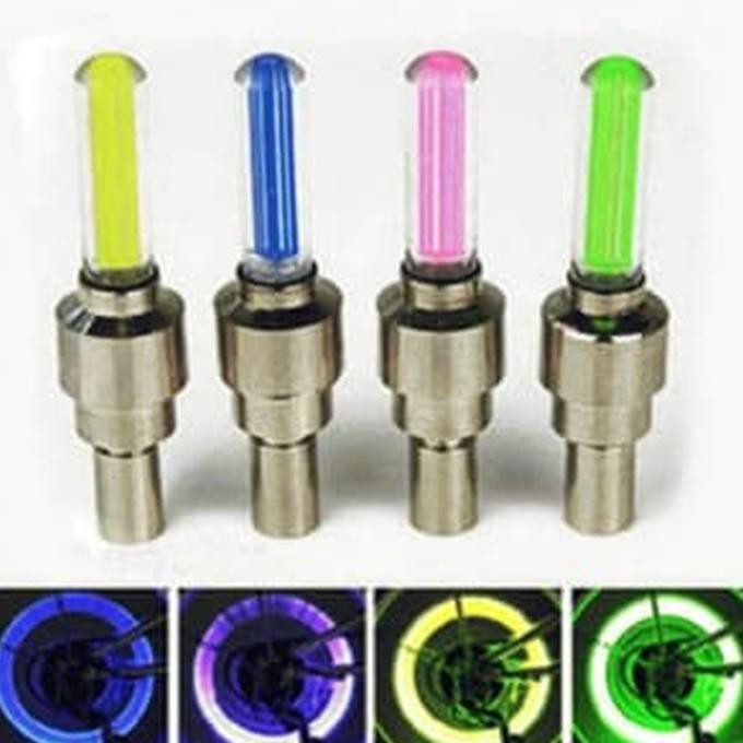 tutup pentil lampu led tutup ban motor - Merah Muda