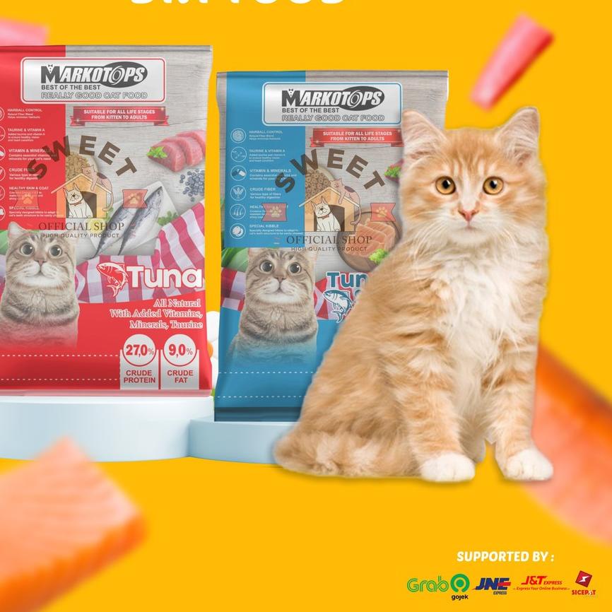 ♀ MARKOTOPS MAKANAN KUCING KERING 1 KG - MARKOTOPS DRY FOOD 1 KG - MAKANAN KUCING KERING MARKOTOPS 1