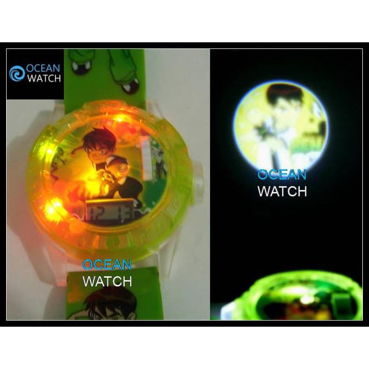 SALE Jam Tangan Anak Cowok Proyektor Lampu, Laser, Ben Ten 10 Alien AJP06
