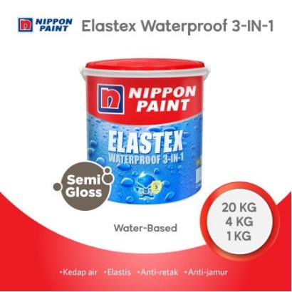 Nippon Paint Elastex Waterproof 3in1 Cat Pelapis Anti Bocor 4KG