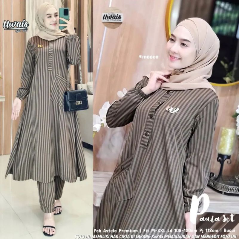 Anindya Uwais Paula Set Setelan Celana Setcel Original Terbaru