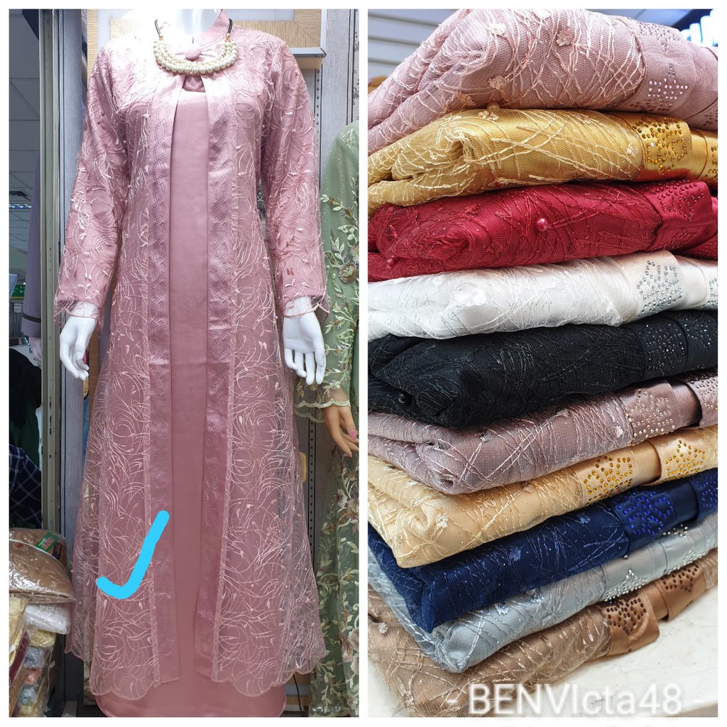 gamis tulle cantika alona//pakaian original muslim//by benvigo