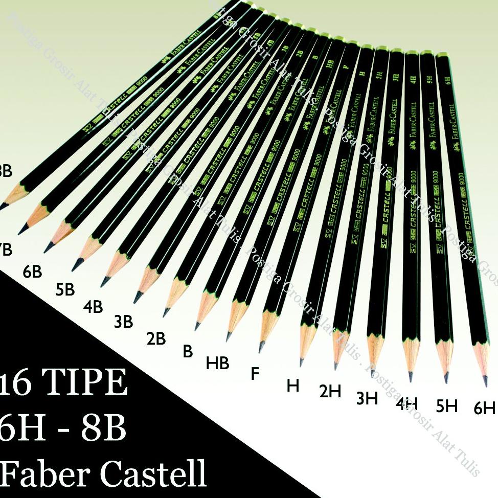 

[KODE QHDNA] PAKET LENGKAP 16 TIPE PRO MENGGAMBAR SKETSA & MENULIS 8B-B, HB-6H