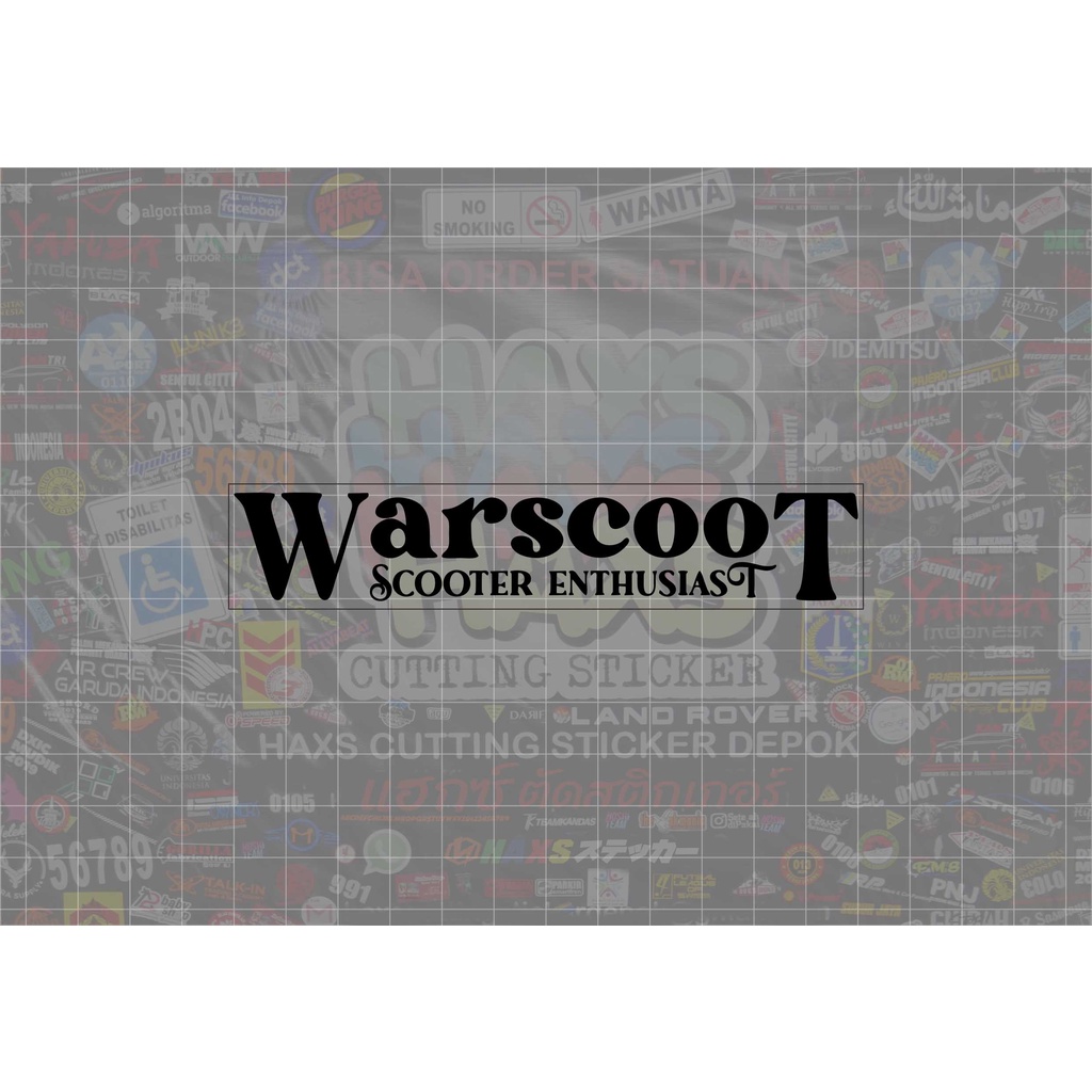 Cutting Sticker Warscoot Ukuran 12 Cm