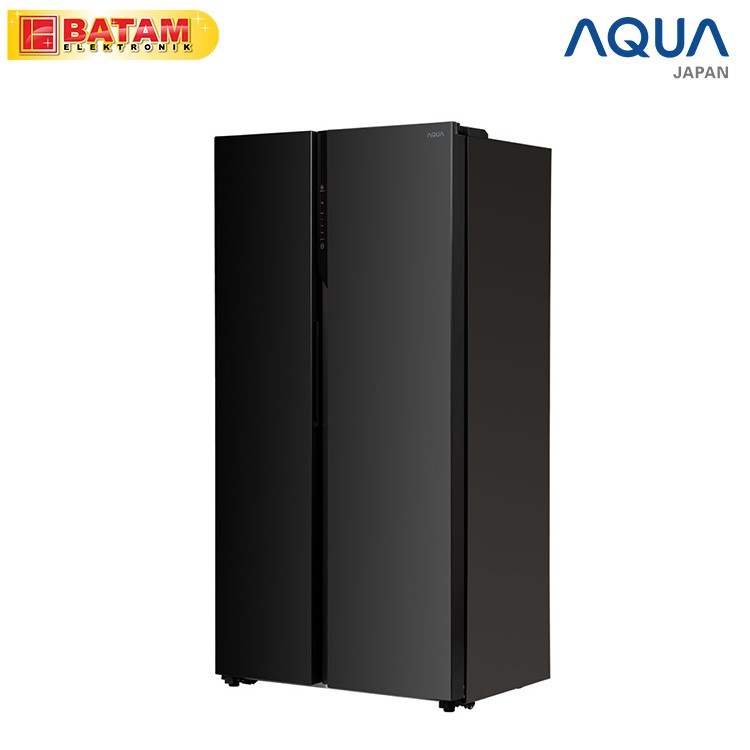 Aqua Japan AQR-605IM-GB Kulkas Side By Side - Hitam