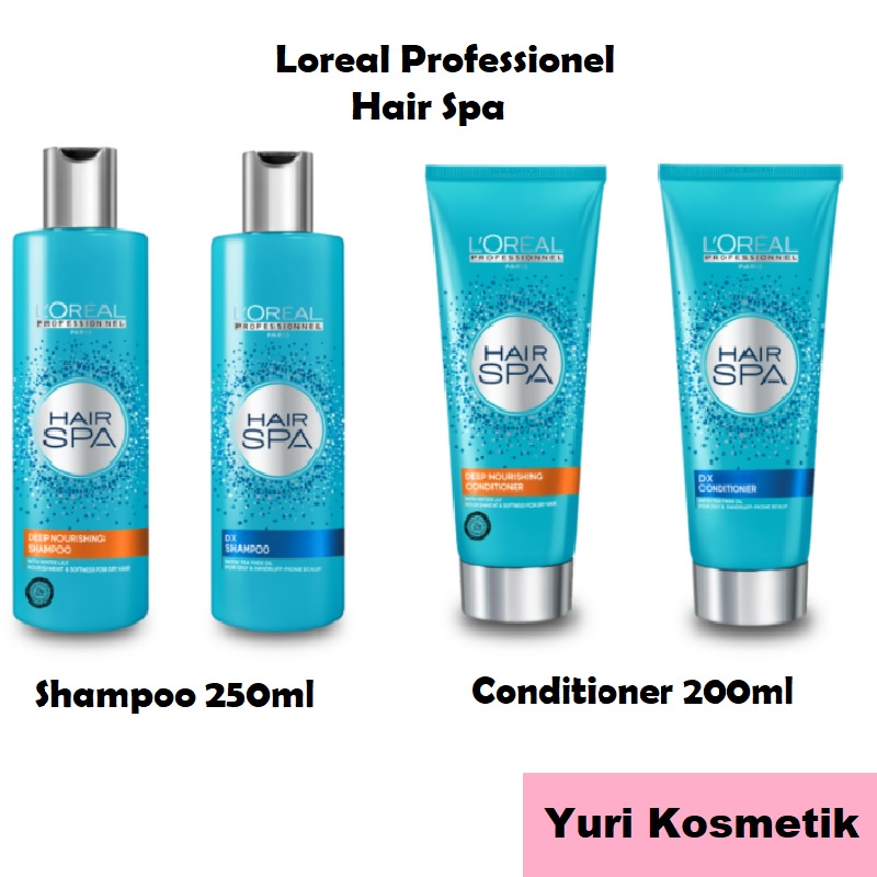 ☘️Yuri Kosmetik☘️ Loreal Hair Spa Shampoo 250ml &amp; Conditioner 200ml / Loreal Professionel / Hair Spa / DN Shampoo / DX Shampoo / DN Conditioner / DX Conditioner (exp 2025)